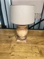 Mooie staande landelijke houten lamp incl. Kap, Ophalen of Verzenden, Zo goed als nieuw, Minder dan 50 cm