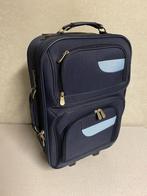 Handbagage koffer trolley donkerblauw 50x35x20cm nieuw, Ophalen, Uitschuifbare handgreep, 50 tot 60 cm, Nieuw