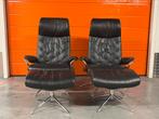 Stressless relax fauteuils met voetenbankjes, Ophalen of Verzenden, Zo goed als nieuw, 50 tot 75 cm