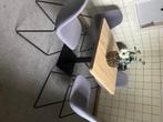 Eettafel met 4 stoelen, Huis en Inrichting, Tafels | Eettafels, Ophalen, Zo goed als nieuw, Rechthoekig, 50 tot 100 cm