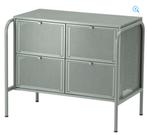 IKEA Nikkeby kastje grijs / groen, Ophalen, 50 tot 100 cm, Zo goed als nieuw, 3 of 4 laden