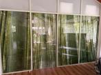 Glazen wanden incl. deur in bamboe print, Ophalen, 160 cm of meer, Zo goed als nieuw, Glasplaat