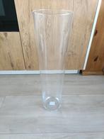 Hoge Glazen Vaas, Huis en Inrichting, Woonaccessoires | Vazen, Ophalen, 50 tot 75 cm, Wit, Glas