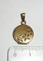 Medaillon Rond Double Gegraveerd bloemen, Overige materialen, Nieuw, Ophalen of Verzenden, Bloem of Plant