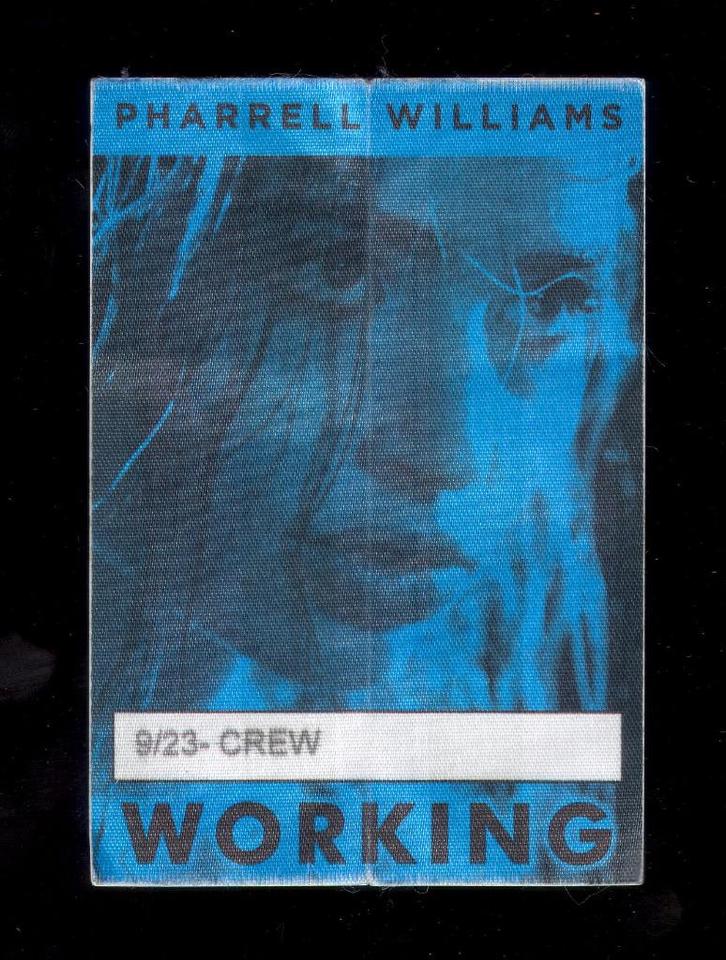 Pharrell Williams BACKSTAGE PASS Amsterdam 23 september 2014, Verzamelen, Muziek, Artiesten en Beroemdheden, Gebruikt, Foto of Kaart