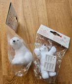 2 piepschuim ijsbeertjes kersthanger voor in de boom, Ophalen of Verzenden, Nieuw