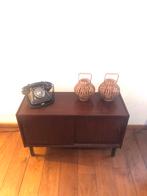 Vintage Simpla Lux Schuifdeur Kastje, Gebruikt, 50 tot 100 cm, Teakhout, Ophalen of Verzenden