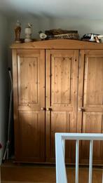 Geloogd grenen 3 deurs kleding kast., Huis en Inrichting, Kasten | Kledingkasten, Ophalen, Zo goed als nieuw, 50 tot 75 cm, 150 tot 200 cm