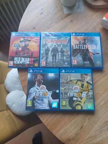 5 PS4 games  beschikbaar voor biedingen