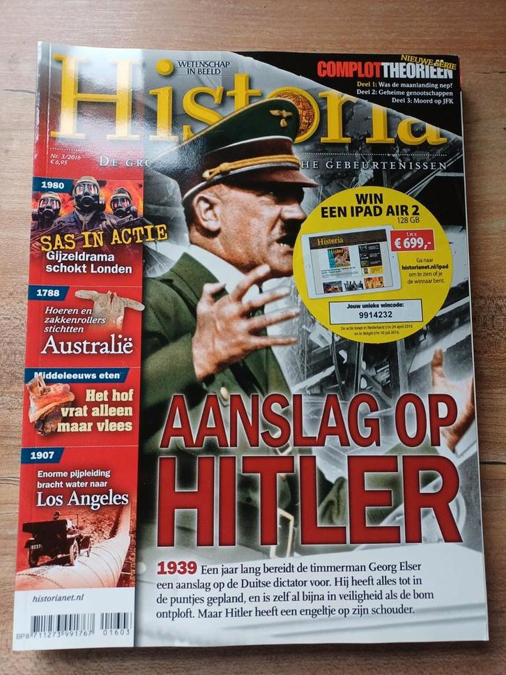 Historia - Aanslag op Hitler 2016, Boeken, Tijdschriften en Kranten, Gelezen, Overige typen, Ophalen of Verzenden