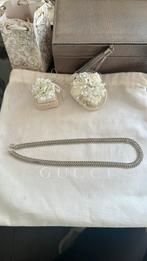 Zilver ketting, Antiek en Kunst, Ophalen of Verzenden, Dames, Ketting