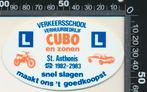Sticker: Verkeersschool Verhuurbedrijf Cubo - Sint Anthonis, Verzamelen, Ophalen of Verzenden, Zo goed als nieuw, Bedrijf of Vereniging