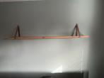 Wandplank 2.0 meter en 0.19 cm breed met echt leren banden, Ophalen of Verzenden, Zo goed als nieuw