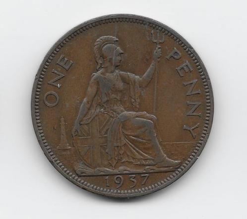 Verenigd Koninkrijk 1 penny 1937 KM# 845, Postzegels en Munten, Munten | Europa | Niet-Euromunten, Losse munt, Overige landen
