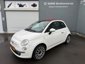 Fiat 500 1.4 16V C 2009 Wit Cabriolet AIRCO  beschikbaar voor biedingen
