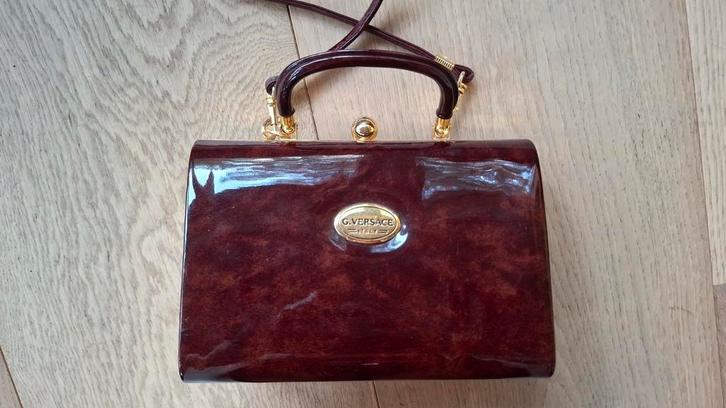 Vintage 1990's clutch of portemonnee van Gianni Versace, Sieraden, Tassen en Uiterlijk, Portemonnees, Zo goed als nieuw, Zwart