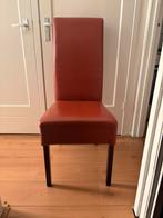 6 leren eetkamerstoelen, Huis en Inrichting, Stoelen, Overige kleuren, Leer, Ophalen of Verzenden, Zo goed als nieuw