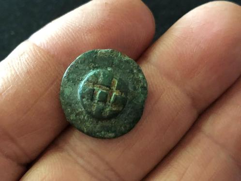 Bodemvondst Romeins TEUGEL appliek intact SYMBOOL versierd!, Antiek en Kunst, Curiosa en Brocante, Ophalen of Verzenden