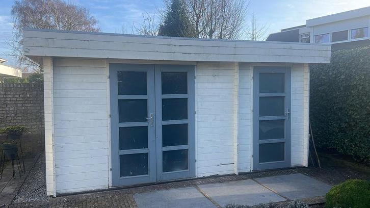 Tuinhuis / Blokhut 13 m2, Tuin en Terras, Tuinhuizen, Gebruikt, Tuinhuis, Hout, 250 tot 500 cm, 200 tot 400 cm, 2 ramen, Ophalen