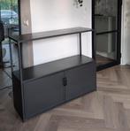 Zwarte stalen opbergkast metalen kast, Huis en Inrichting, Kasten | Roldeurkasten en Archiefkasten, Ophalen, 50 tot 100 cm, Zo goed als nieuw