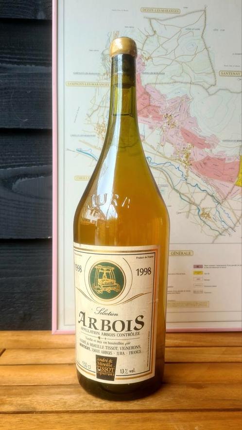 Jura Arbois Andre & Mireille Tissot Magnum 1998!, Verzamelen, Wijnen, Nieuw, Witte wijn, Frankrijk, Vol, Ophalen of Verzenden