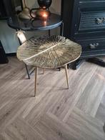 Bijzettafeltje Gouden Blad, Huis en Inrichting, Tafels | Salontafels, 50 tot 100 cm, Rond, Zo goed als nieuw, Minder dan 50 cm