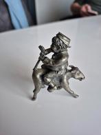 Tinnen Beeldje: Jongen op Ezel (Dik Trom), Antiek en Kunst, Ophalen of Verzenden