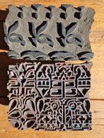 Twee oude batik stempels, Antiek en Kunst, Curiosa en Brocante, Ophalen of Verzenden
