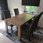 Eettafel met stoelen JYSK, Huis en Inrichting, Tafels | Eettafels, Ophalen, Overige materialen, 50 tot 100 cm, Zo goed als nieuw