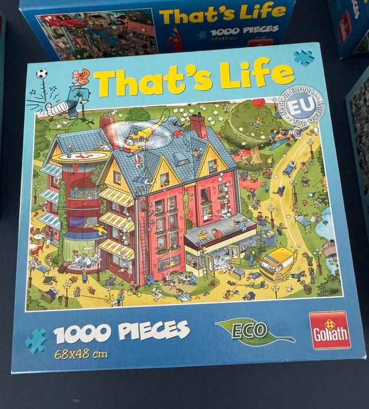 That’s life puzzel - het ziekenhuis 1000 stukjes Goliath, Hobby en Vrije tijd, Denksport en Puzzels, Gebruikt, Legpuzzel, 500 t/m 1500 stukjes