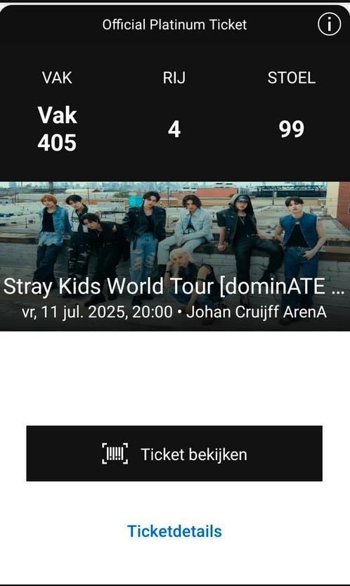 Premium ticket voor stray kids concert, Tickets en Kaartjes, Evenementen en Festivals, Eén persoon