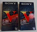 Sony VHS Videokassette E-180 VE 180min 2 StÃ¼ck Videoband PA, Alle leeftijden, Verzenden, Zo goed als nieuw, Overige genres
