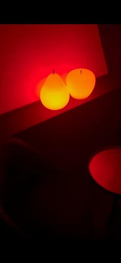 lamp LED appel of peer, Huis en Inrichting, Lampen | Hanglampen, Nieuw, Minder dan 50 cm, Kunststof, Verzenden