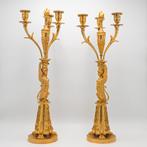 Empire kandelaren Retour d’ Egypte, Parijs 1810, Ophalen of Verzenden, Koper of Brons
