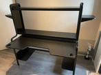 FREDDE - gaming desk, black, 140/185x74x146 cm, Ophalen, Metaal, Zo goed als nieuw, 170 cm of meer