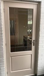 Stompe binnendeur links draaiend met glas in lood, Ophalen, Gebruikt, 80 tot 100 cm, Binnendeur