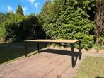 Eikenhouten Eettafel met Metalen Frame, Huis en Inrichting, Tafels | Eettafels, Ophalen, Eikenhout, 200 cm of meer, 50 tot 100 cm