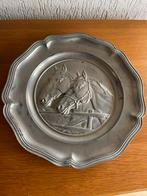 Tinnen SKS Zinn wandbord met paardenmotief, Ophalen