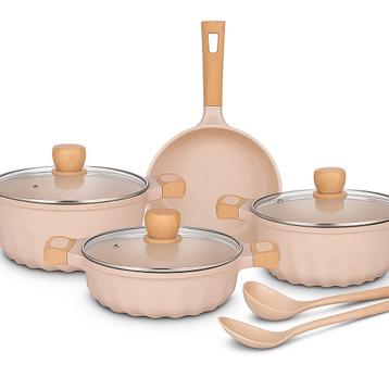 MGO Pannenset 9-delig – Graniet coating & inductieproof beschikbaar voor biedingen