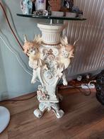 Prachtige barok glazen tafel tafeltje met twee engelen, Antiek en Kunst, Antiek | Meubels | Tafels, Ophalen