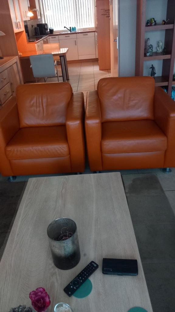 Lounge Fauteuil - Kubus Model, Huis en Inrichting, Fauteuils, Zo goed als nieuw, Leer, 75 tot 100 cm, 75 tot 100 cm, Ophalen of Verzenden