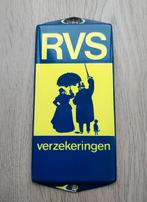 RVS verzekeringen emaille bordje, Ophalen of Verzenden, Reclamebord
