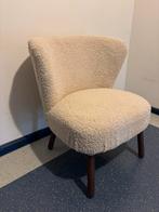 Fauteuil stoel wit teddy bouclé stof NIEUW, Huis en Inrichting, Fauteuils, Ophalen, Nieuw, Stof, 50 tot 75 cm