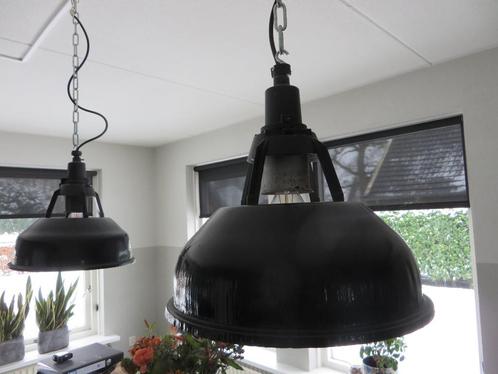 Hang lampen industrieel, Huis en Inrichting, Lampen | Hanglampen, Gebruikt, Minder dan 50 cm, Metaal, Overige materialen, Ophalen