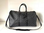 Dames weekend tas zwart leder look, Ophalen of Verzenden, Zo goed als nieuw, Zwart, Minder dan 35 cm