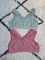 2 BH'S/tops naadloos met kant maat 44/46, Ophalen of Verzenden, Overige kleuren, BH