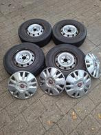4 stalen velgen met 4 wieldoppen  Fiat Ducato Camper of bus, Auto-onderdelen, Banden en Velgen, 15 inch, Velg(en), All Season