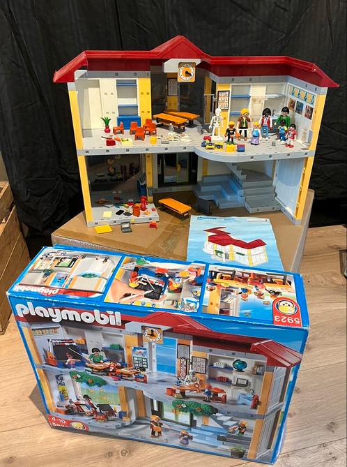Playmobil school met vele extra’s en doos, Kinderen en Baby's, Speelgoed | Playmobil, Gebruikt, Complete set, Ophalen of Verzenden