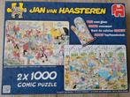 Jan van Haasteren duodoos 2x1000, Ophalen of Verzenden, 500 t/m 1500 stukjes, Zo goed als nieuw, Legpuzzel