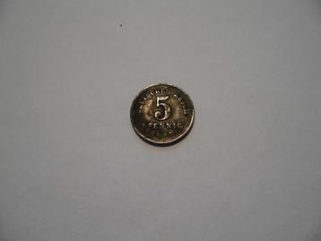 1 munt Duitsland 5 pfennig 1917 beschikbaar voor biedingen